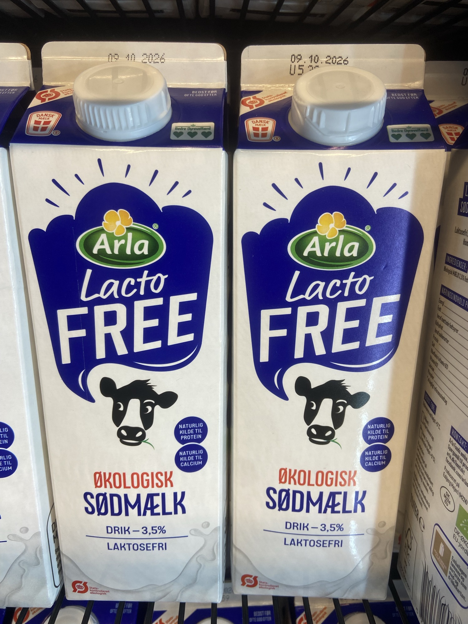 Arla sødmælk Øko laktosefri