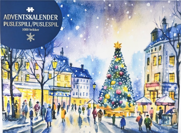 JULEKALENDER PUSLESPIL 1000 BRIKKER
