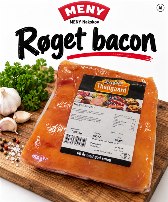 Røget bacon stykke