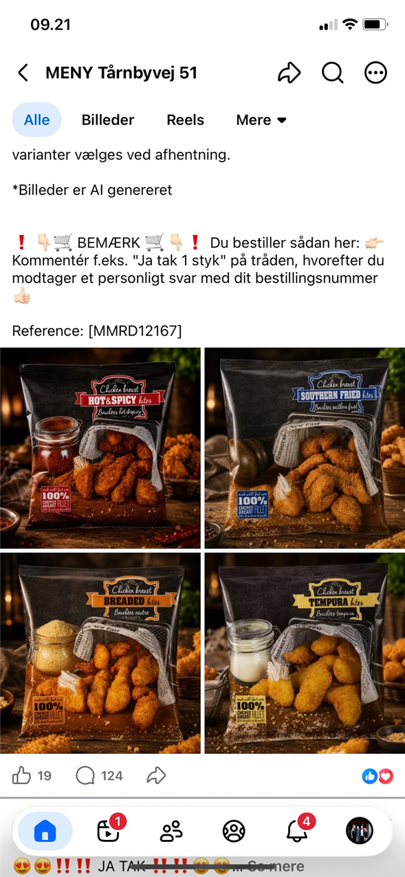 Kylling poser små poser